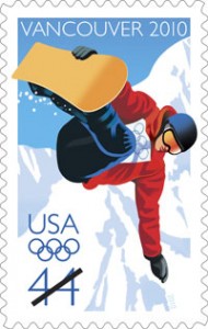 Snowboard stamp